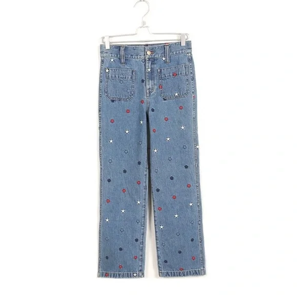 Madewell Rivet & Thread Embroidered Star Jeans - Picture 3 of 6